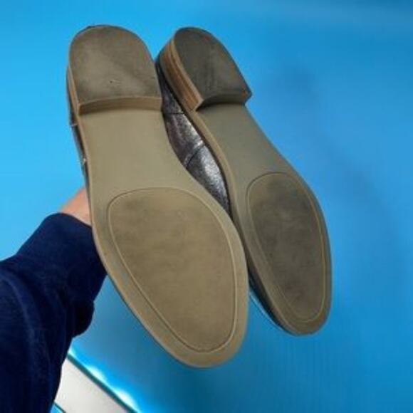 Steve Madden Women’s Addan Gold Oxfords Metallic Lace Up Flats Shoes Size 6 - Picture 4 of 6